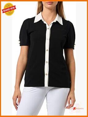 Relaxed Fit Button Down Shirt, Cap Sleeve Blouse, Travel Essential